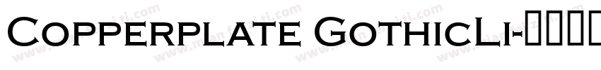 Copperplate GothicLi字体转换